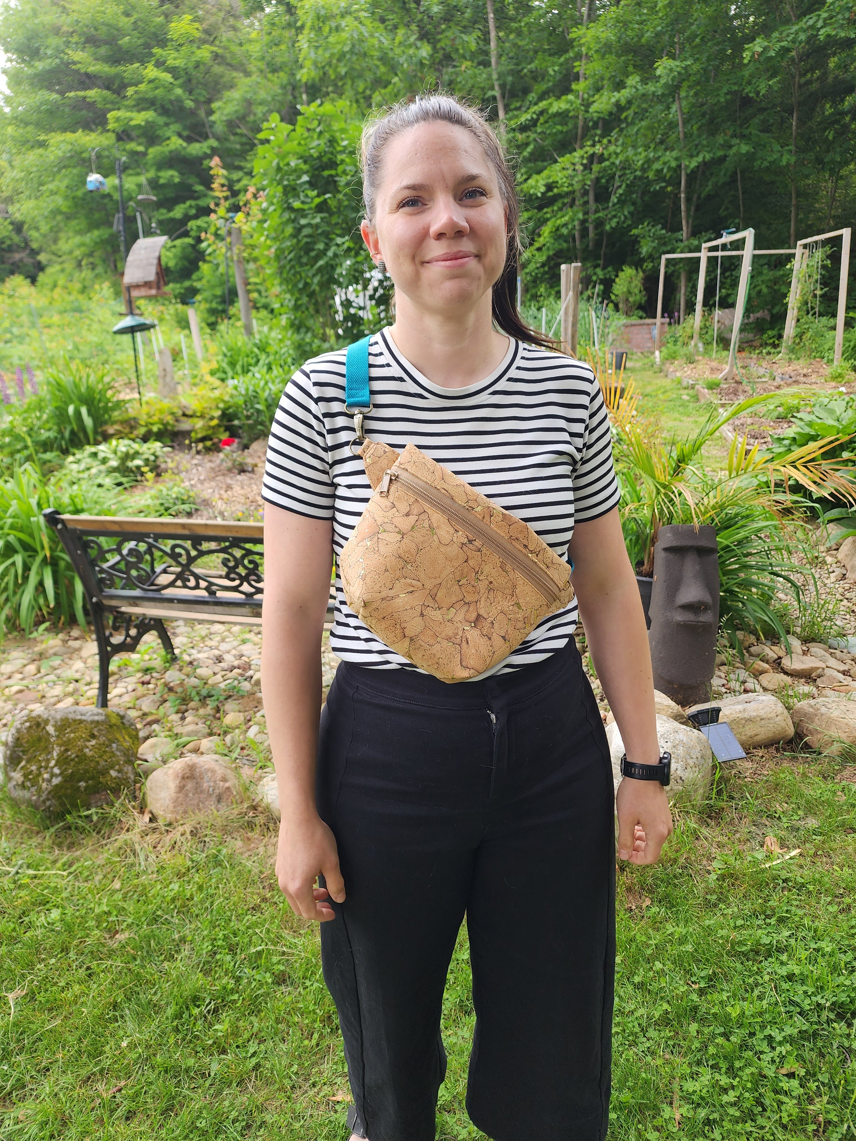 Sac banane Billie en liège naturelle flocon d'or
