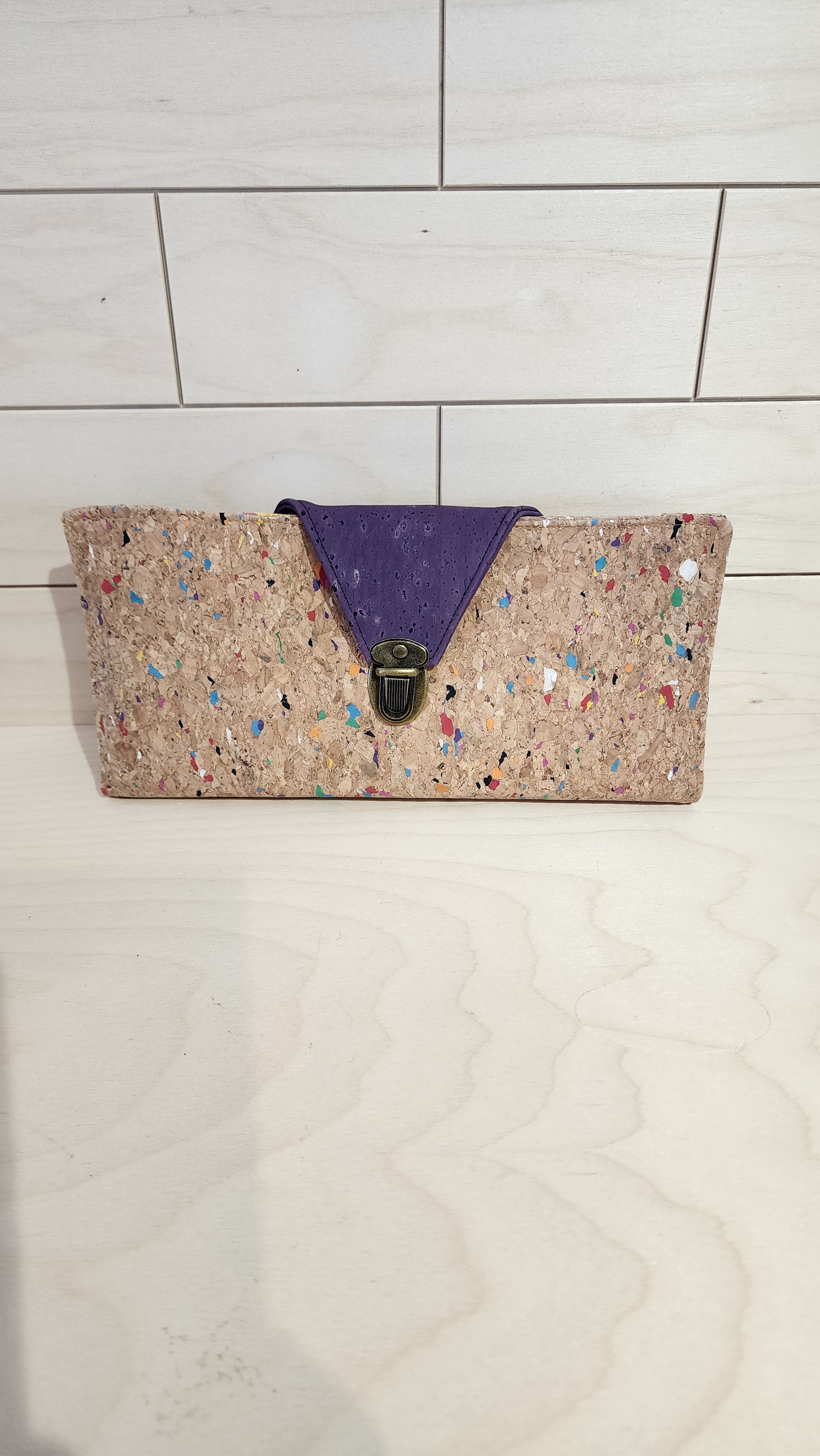 Portefeuille Okaassan en liège fait main au Québec