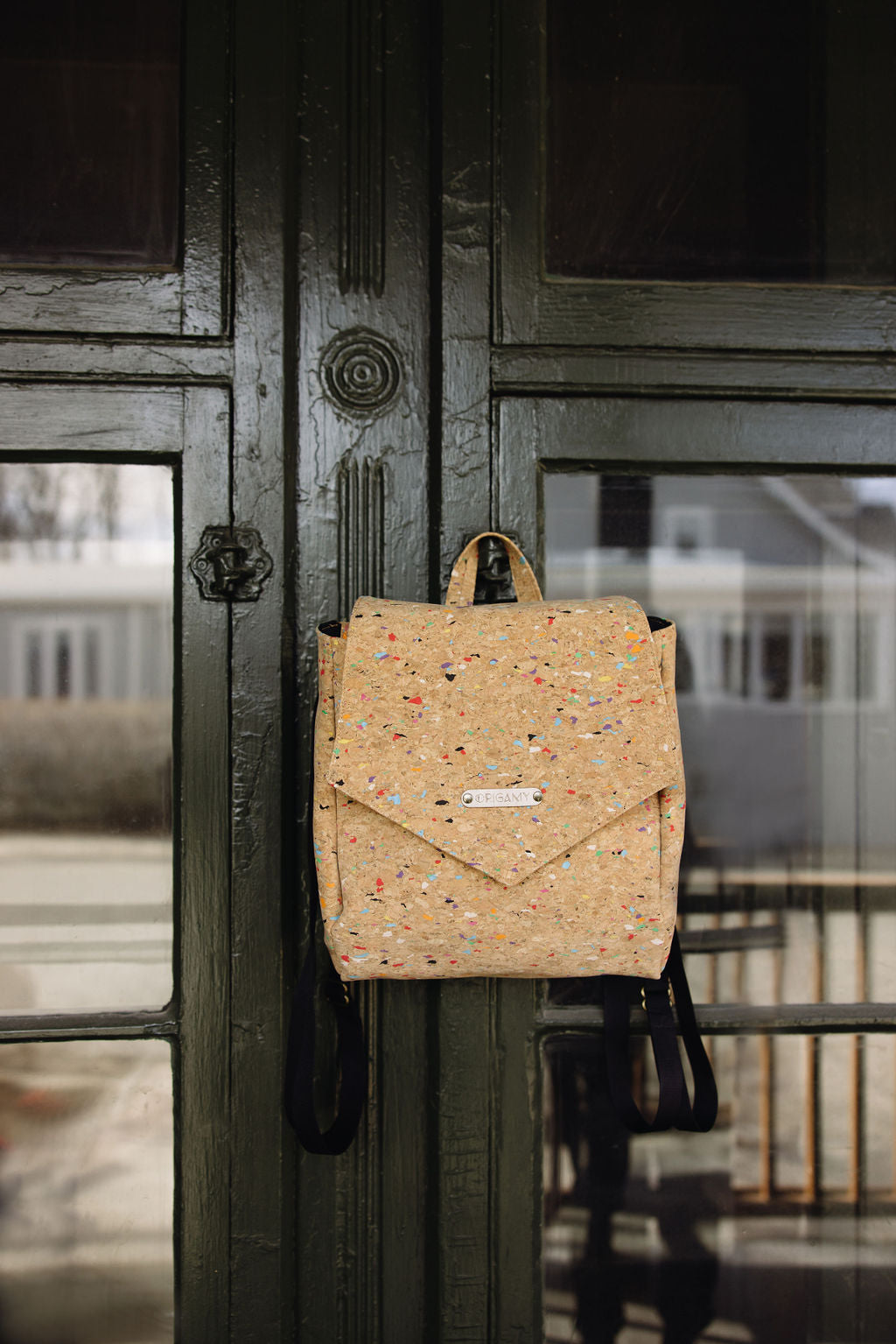 Moyen sac Lucia en liège pastilles multicolores
