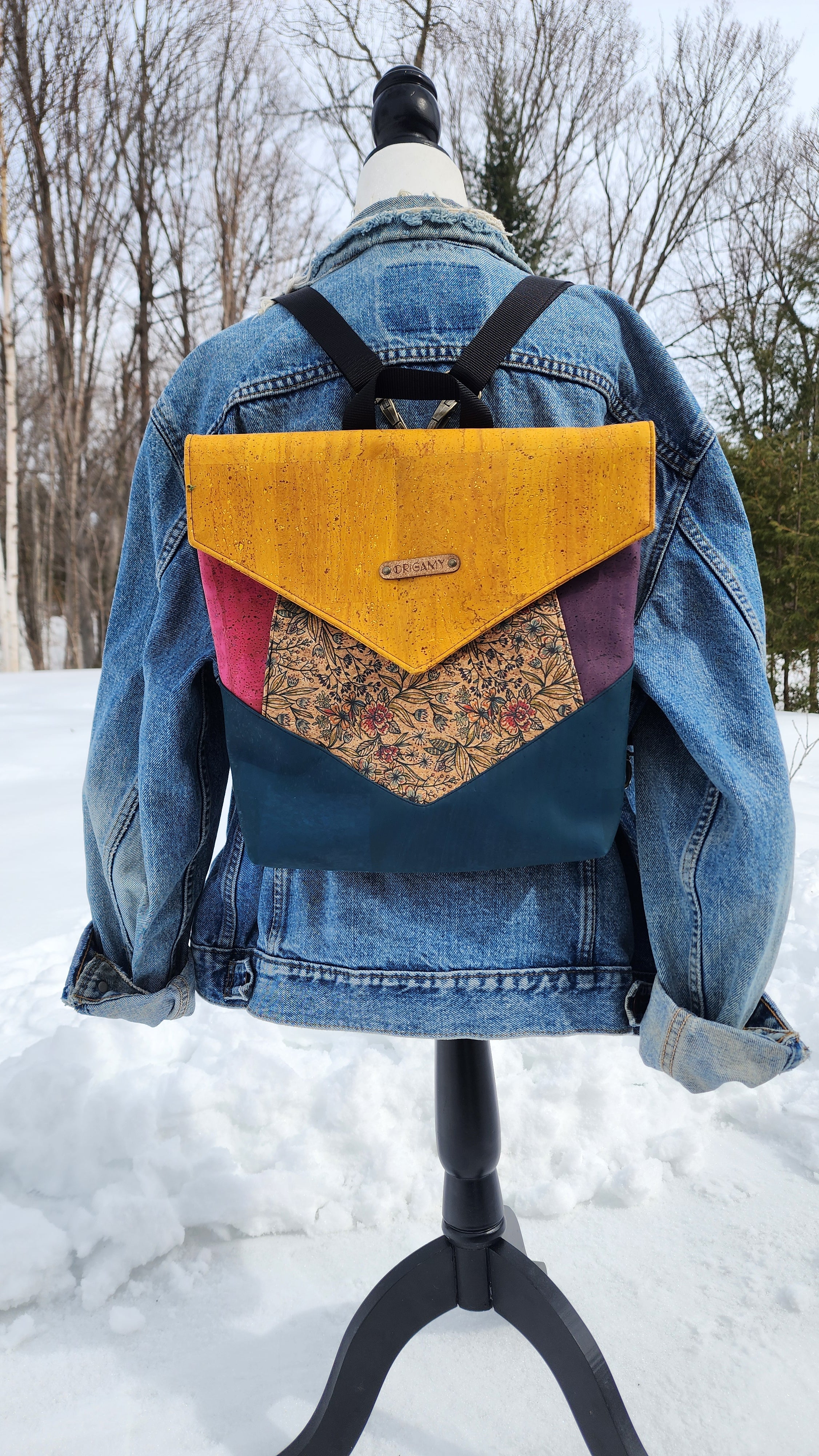 Sac Rubie – sac à dos en liège chic et coloré, fait main au Québec