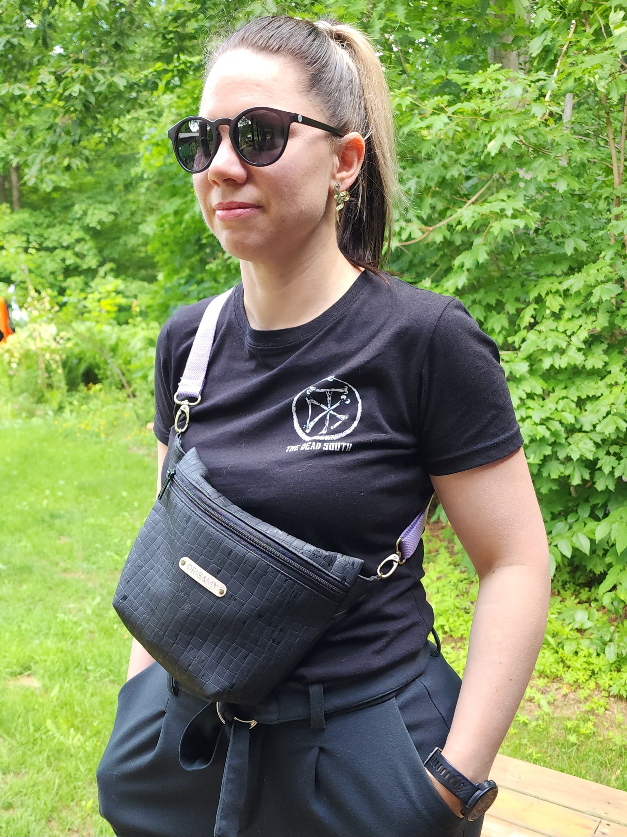 Sac banane Billie en liège noir
