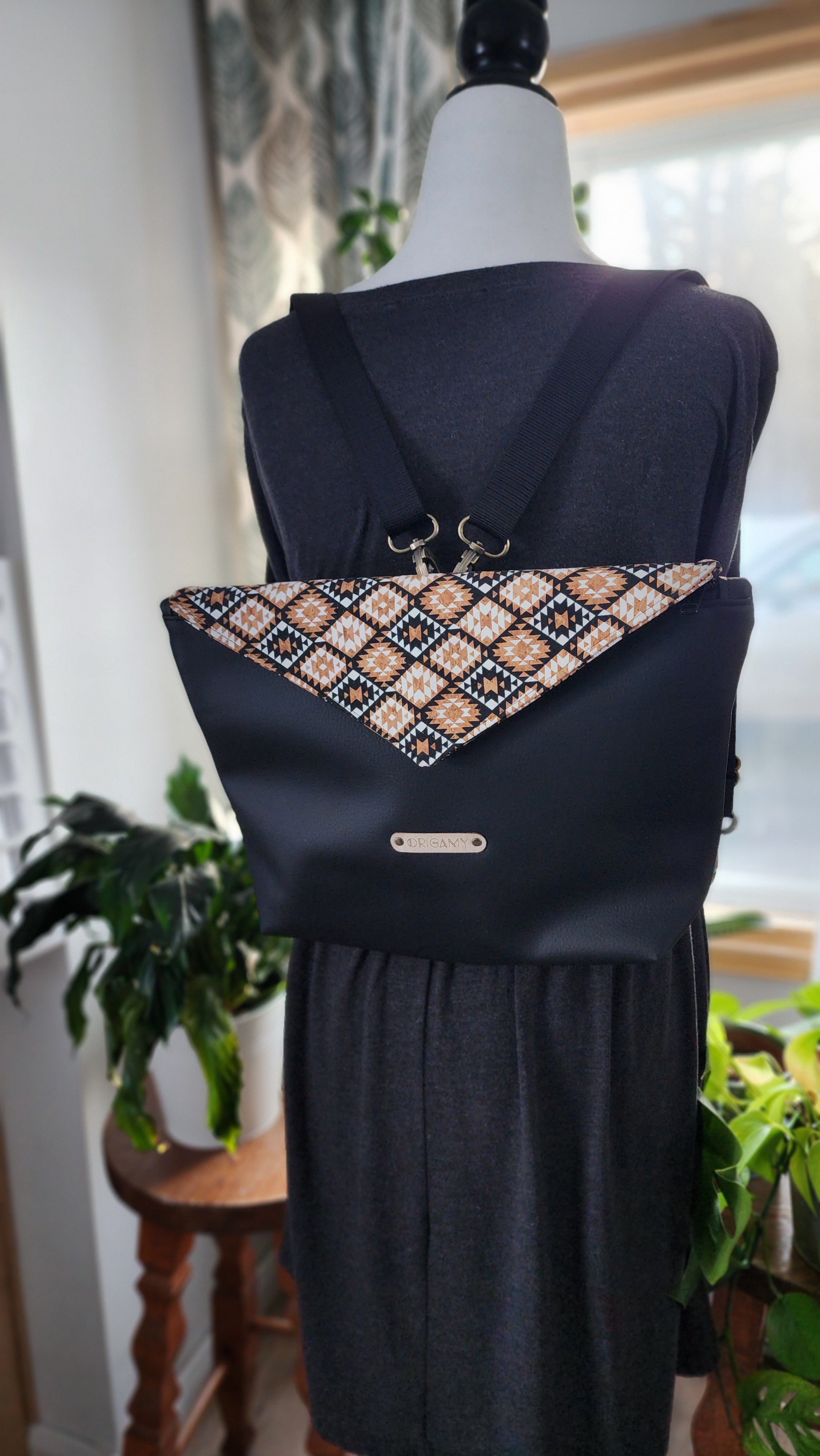 Sac Stella noir liège aztec