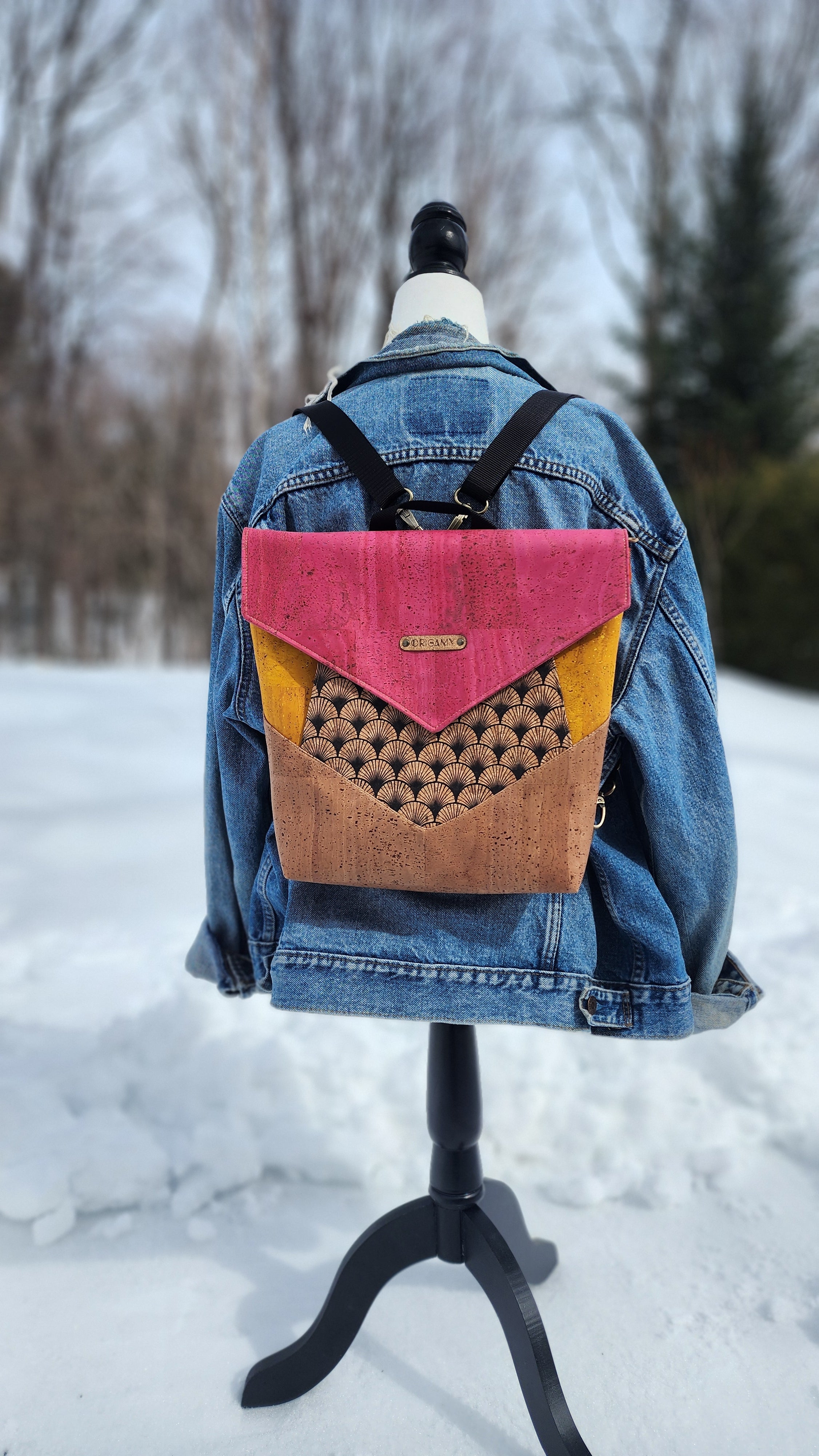 Sac Rubie – sac à dos en liège chic et coloré, fait main au Québec