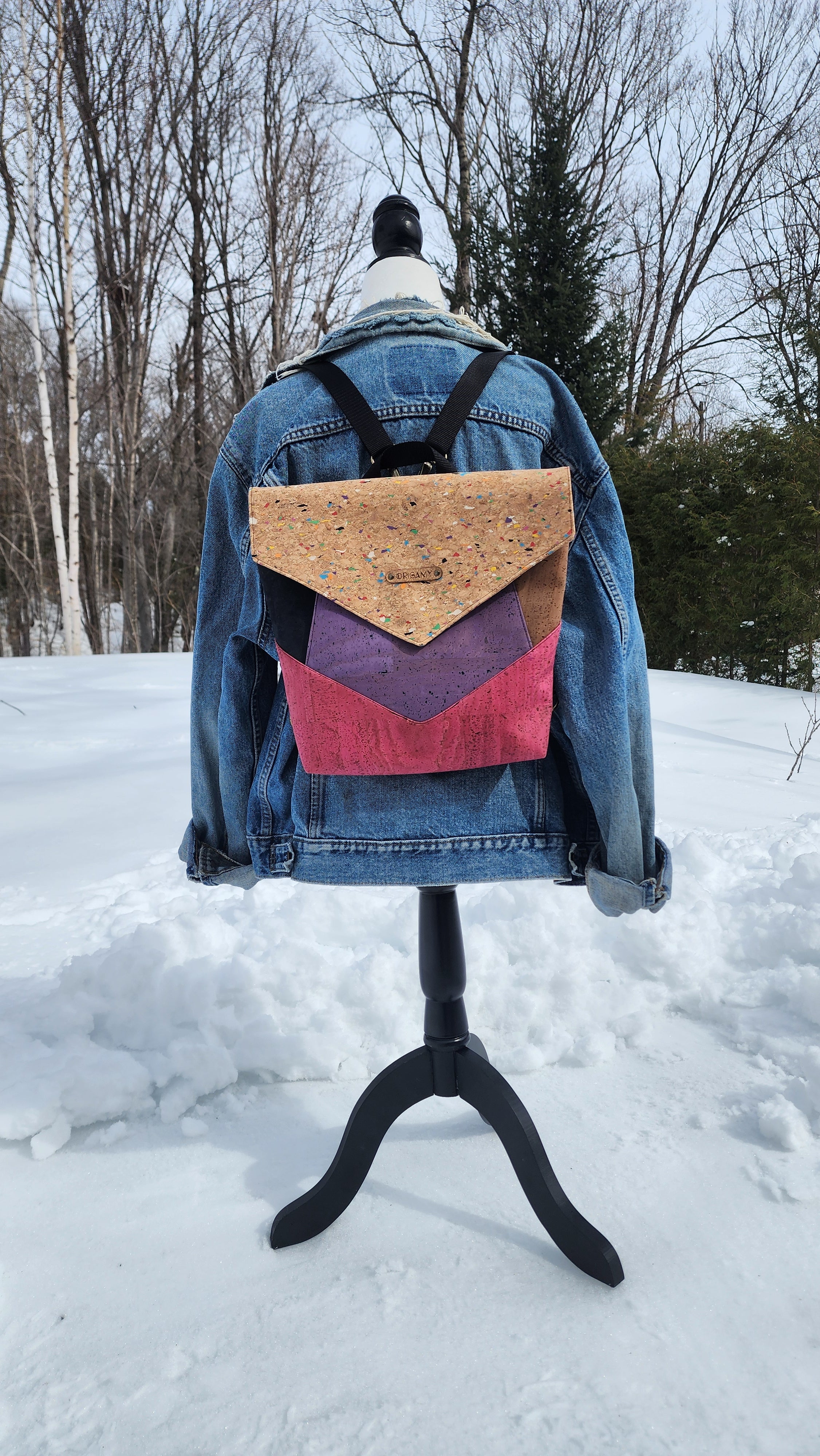 Sac Rubie – sac à dos en liège chic et coloré, fait main au Québec