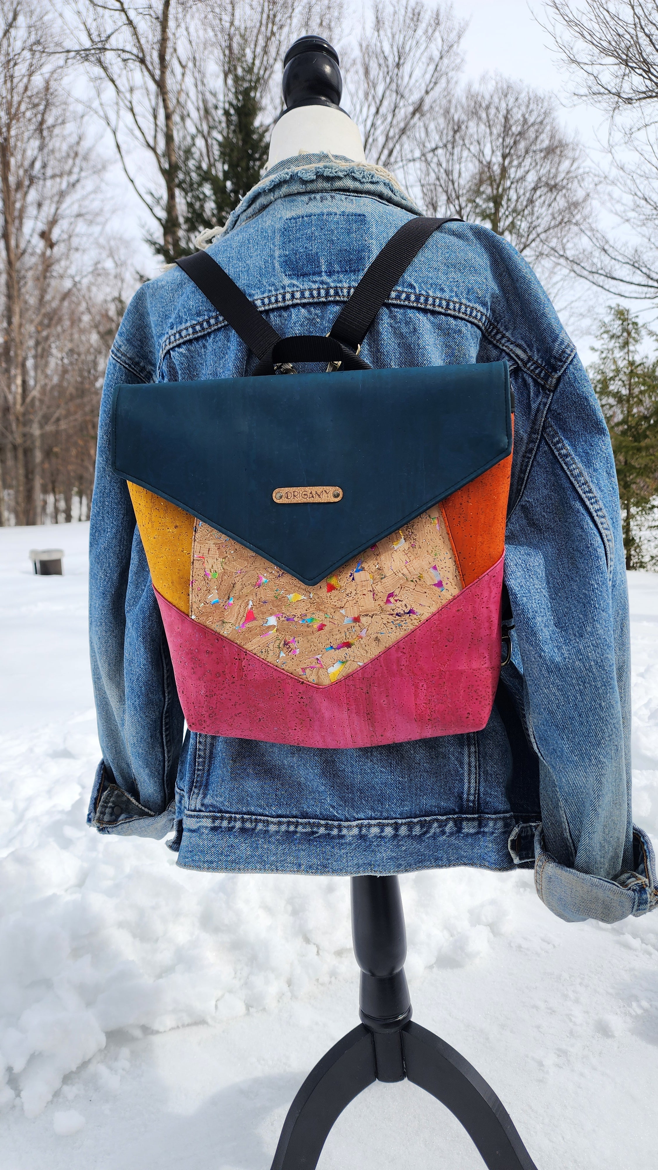 Sac Rubie – sac à dos en liège chic et coloré, fait main au Québec