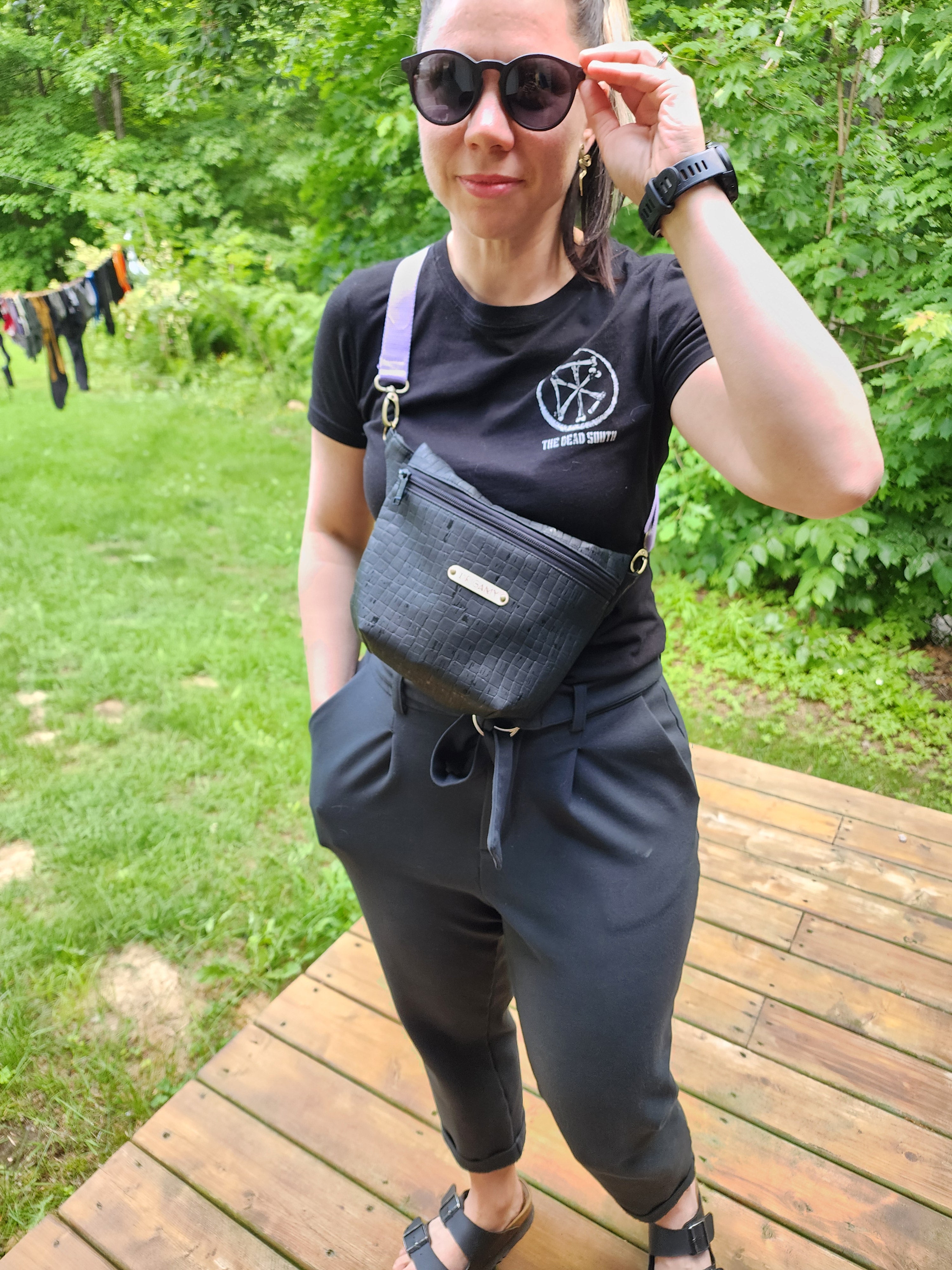 Sac banane Billie en liège noir