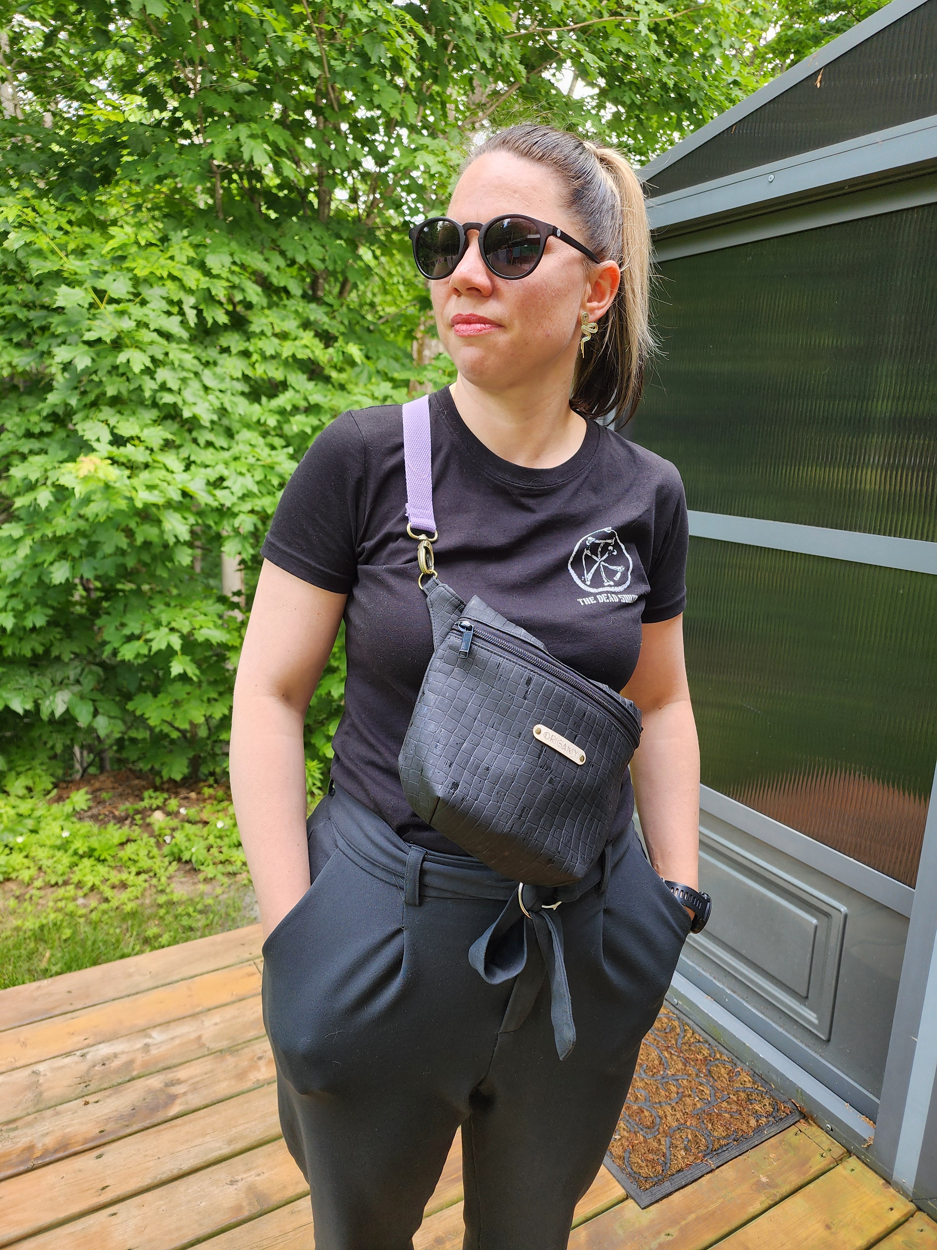 Sac banane Billie en liège noir