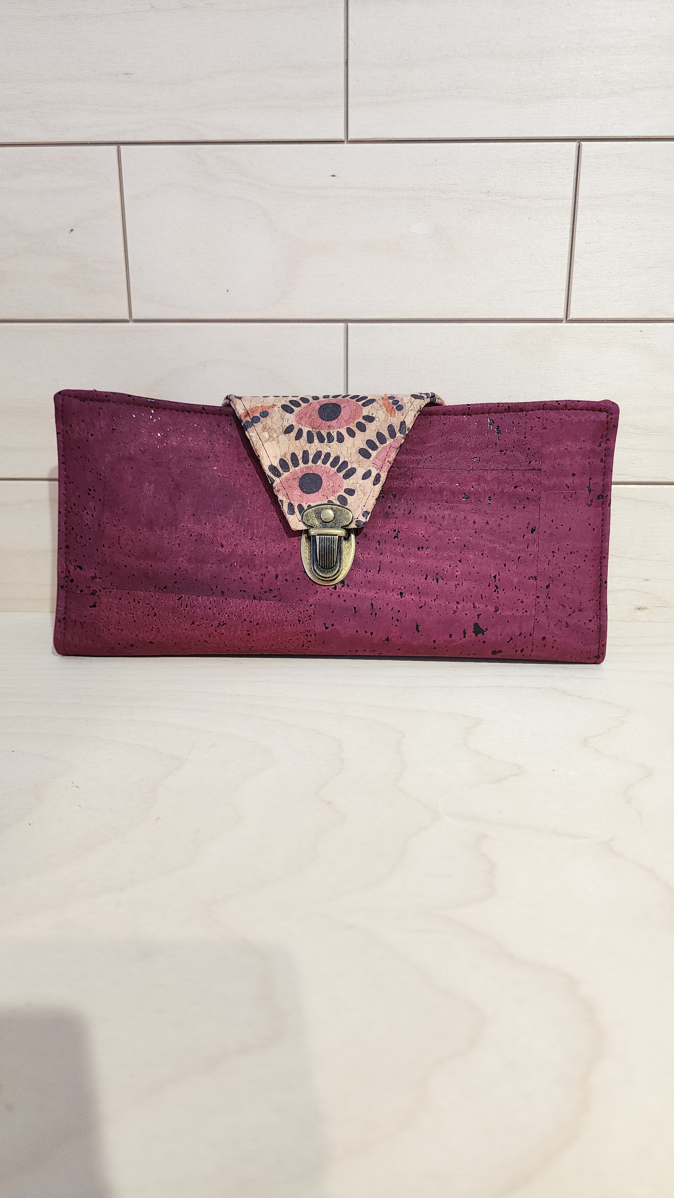 Portefeuille Okaassan en liège fait main au Québec