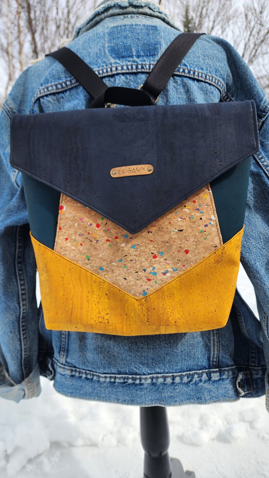 Sac Rubie – sac à dos en liège chic et coloré, fait main au Québec