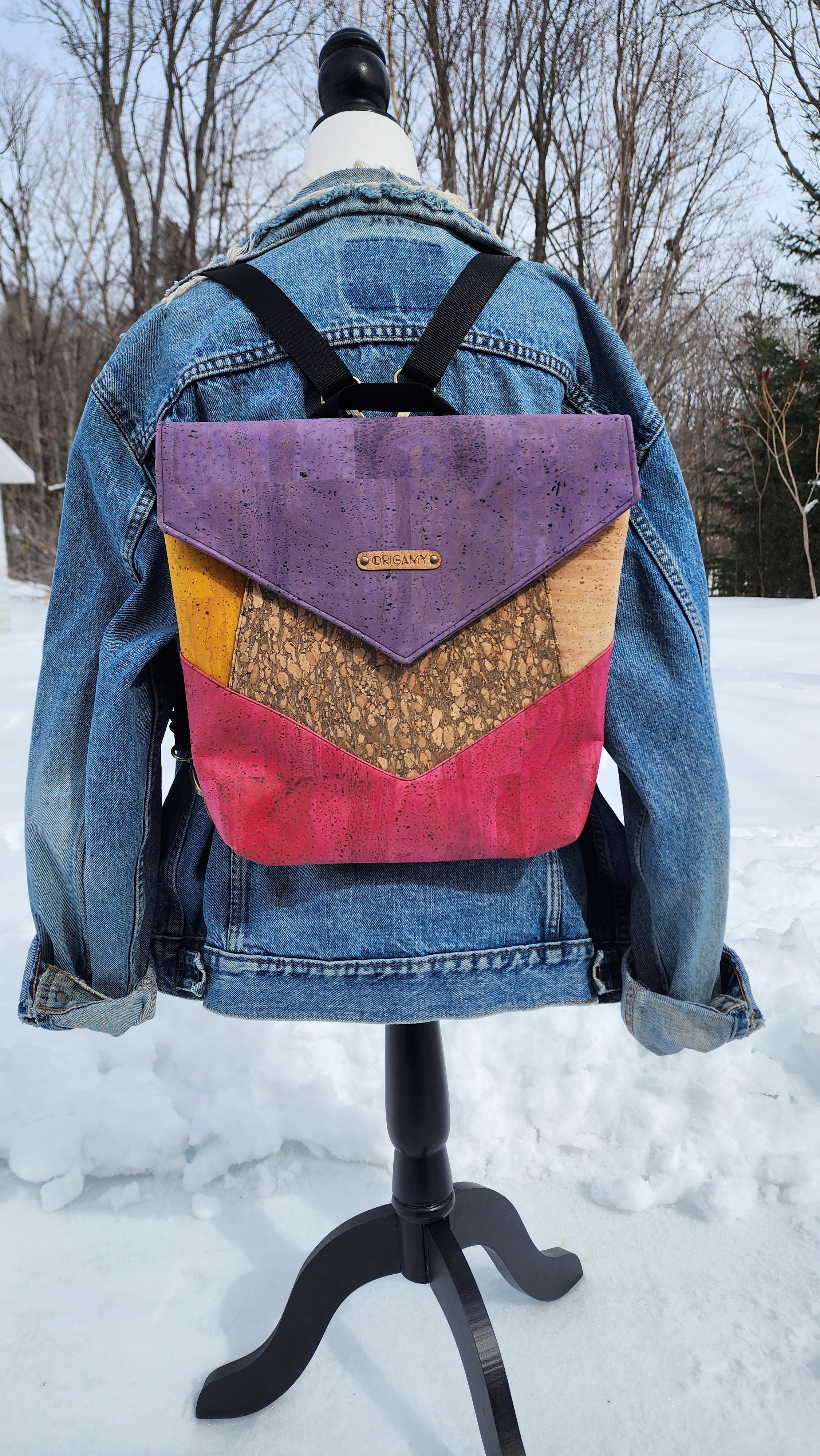 Sac Rubie – sac à dos en liège chic et coloré, fait main au Québec
