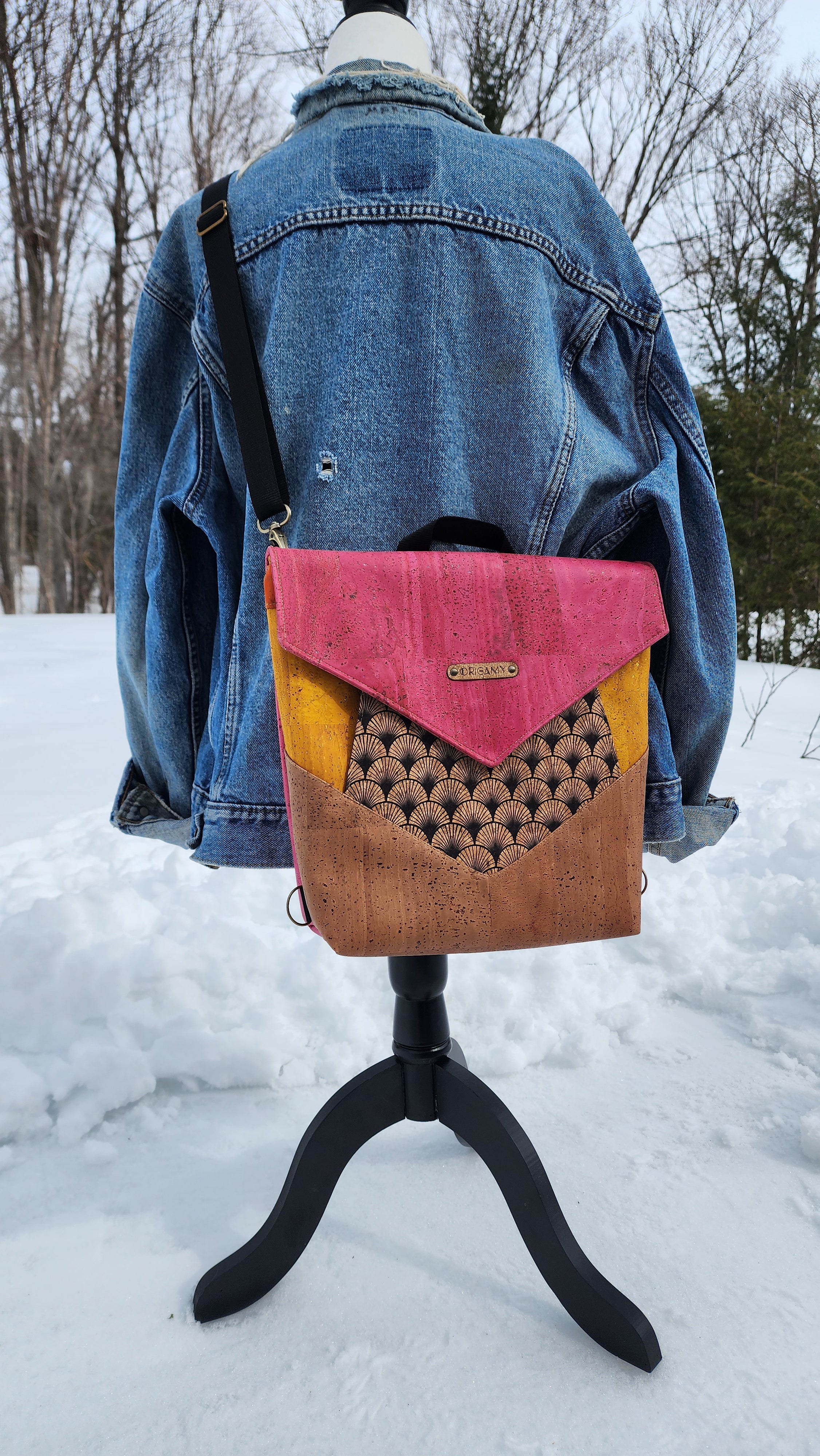 Sac Rubie – sac à dos en liège chic et coloré, fait main au Québec